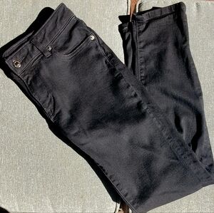 New York & Company Curvy Boyfriend Jeans Black Denim Size 2